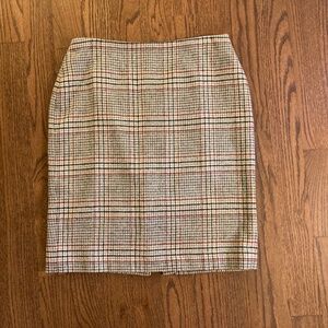 Talbots plaid pencil skirt